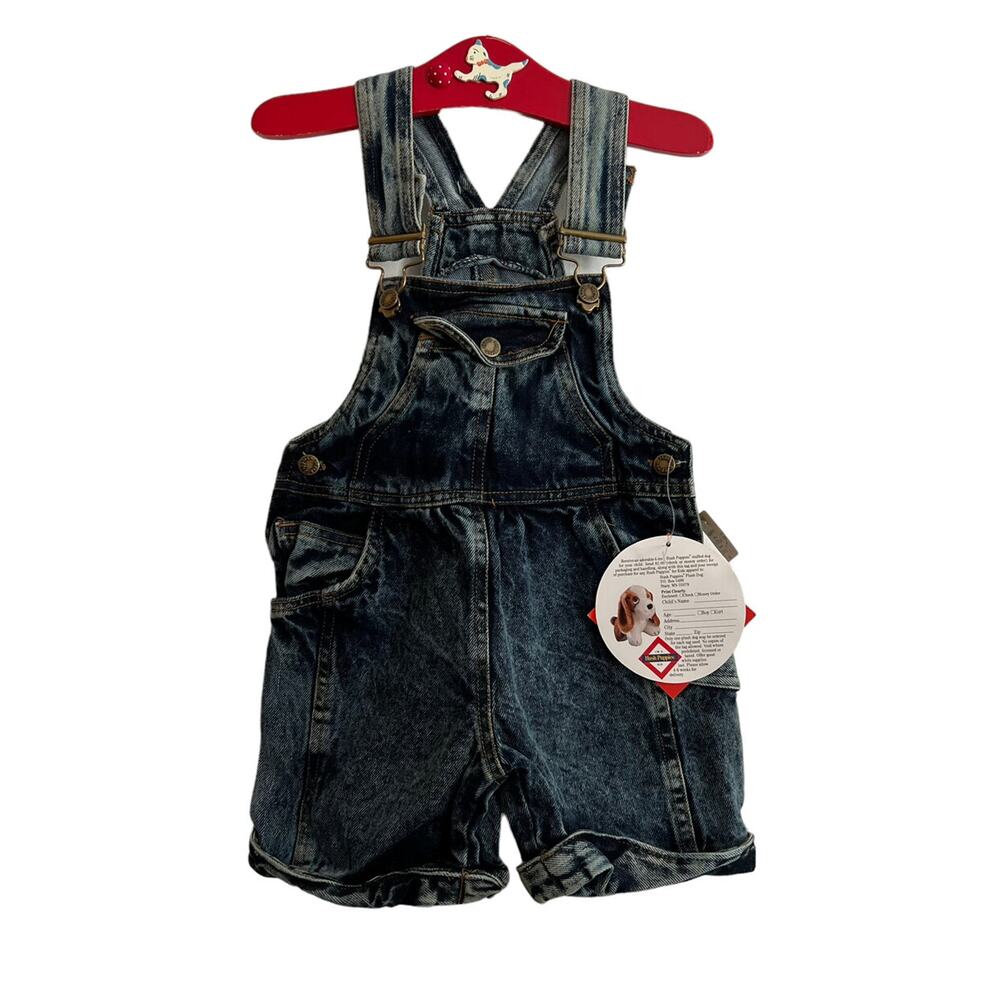 Vintage Hush Puppies Acid Wash Denim Shortalls